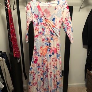 Pink blush maternity dress